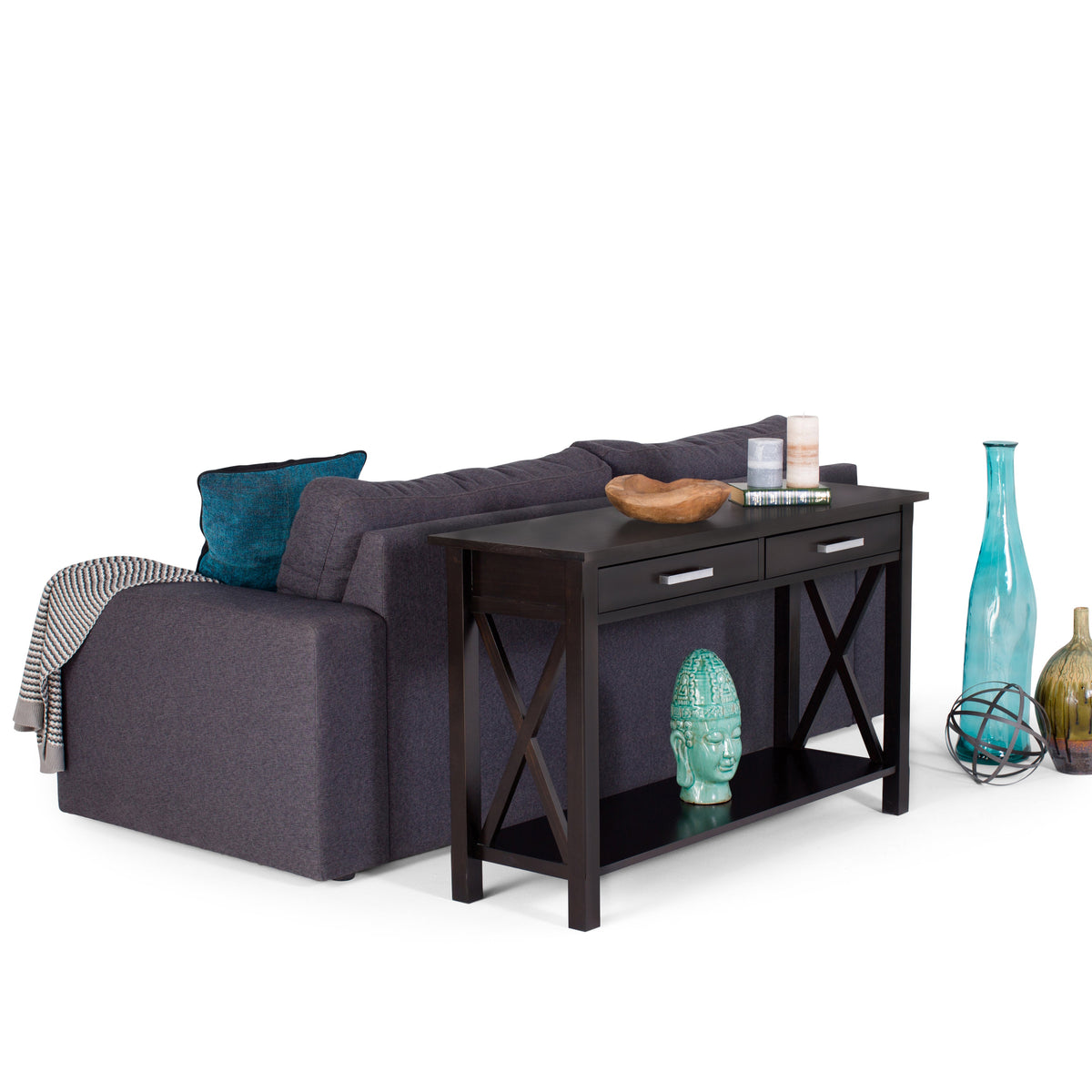 Kitchener 47 Inch Wide Solid Wood Console Sofa Table