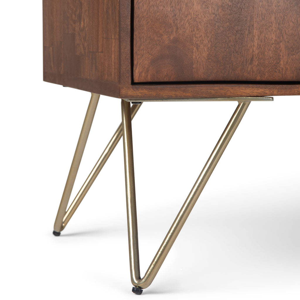 Hunter 60 Inch Wide Solid Mango Wood TV Stand in Urban