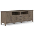 Ela 72 Inch Wide Solid Wood TV Stand in Smokey