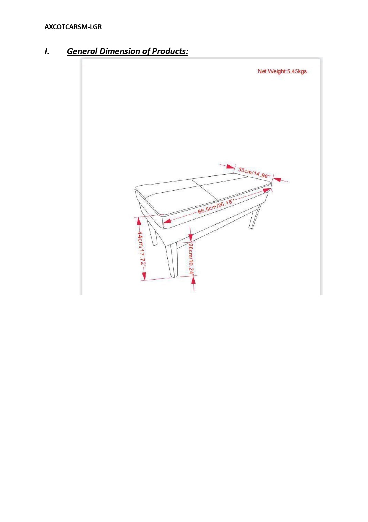 Carlson Small Ottoman Bench in Distressed Saddle