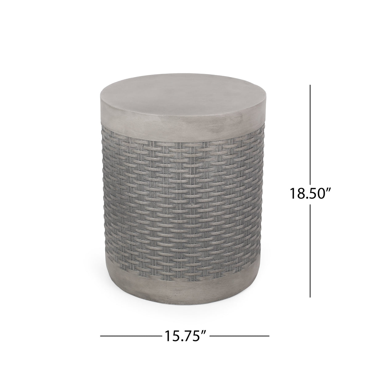 Outdoor Lightweight Round Concrete End Table