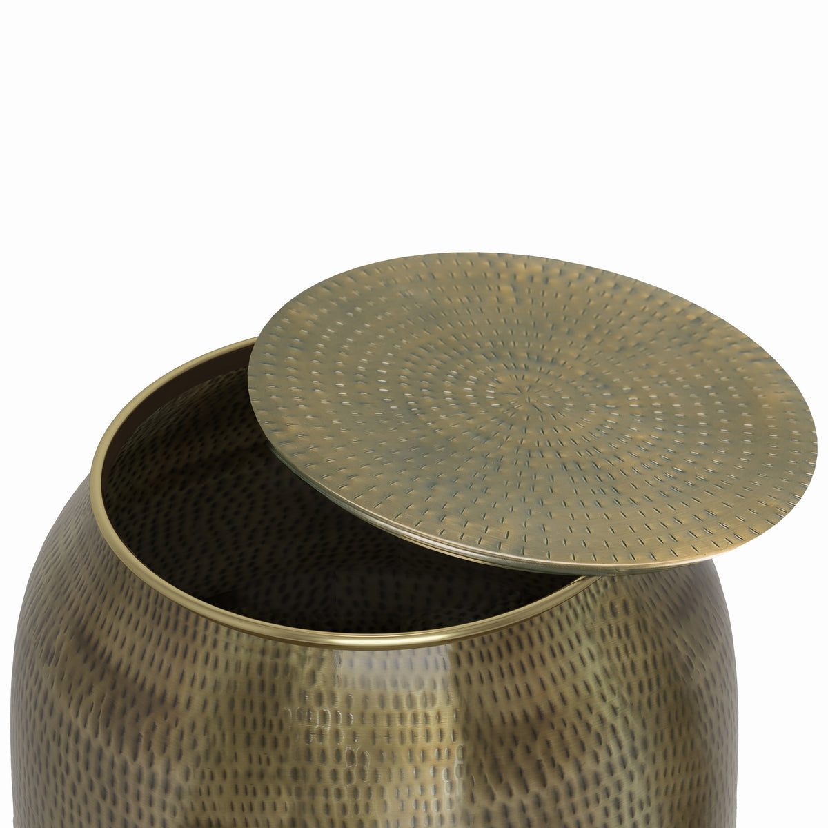 Griffen 19 Inch Wide Metal Storage Accent Table