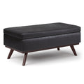 Owen 42 Inch Wide Lift Top Large Coffee Table Storage Ottoman