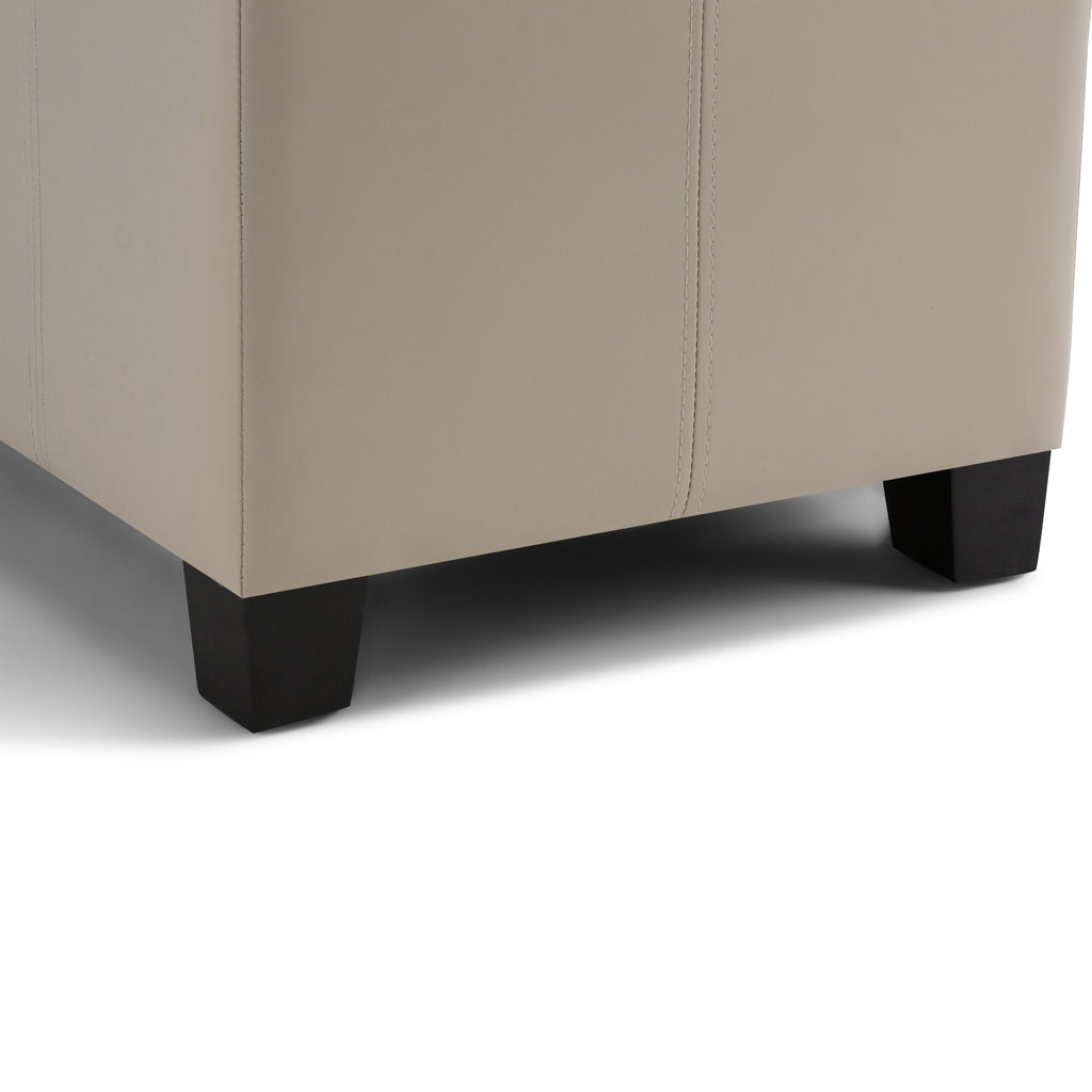 Dover 36 Inch Wide Storage Ottoman Bench in Satin