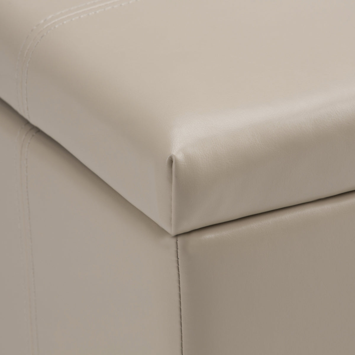Dover 36 Inch Wide Storage Ottoman Bench in Satin