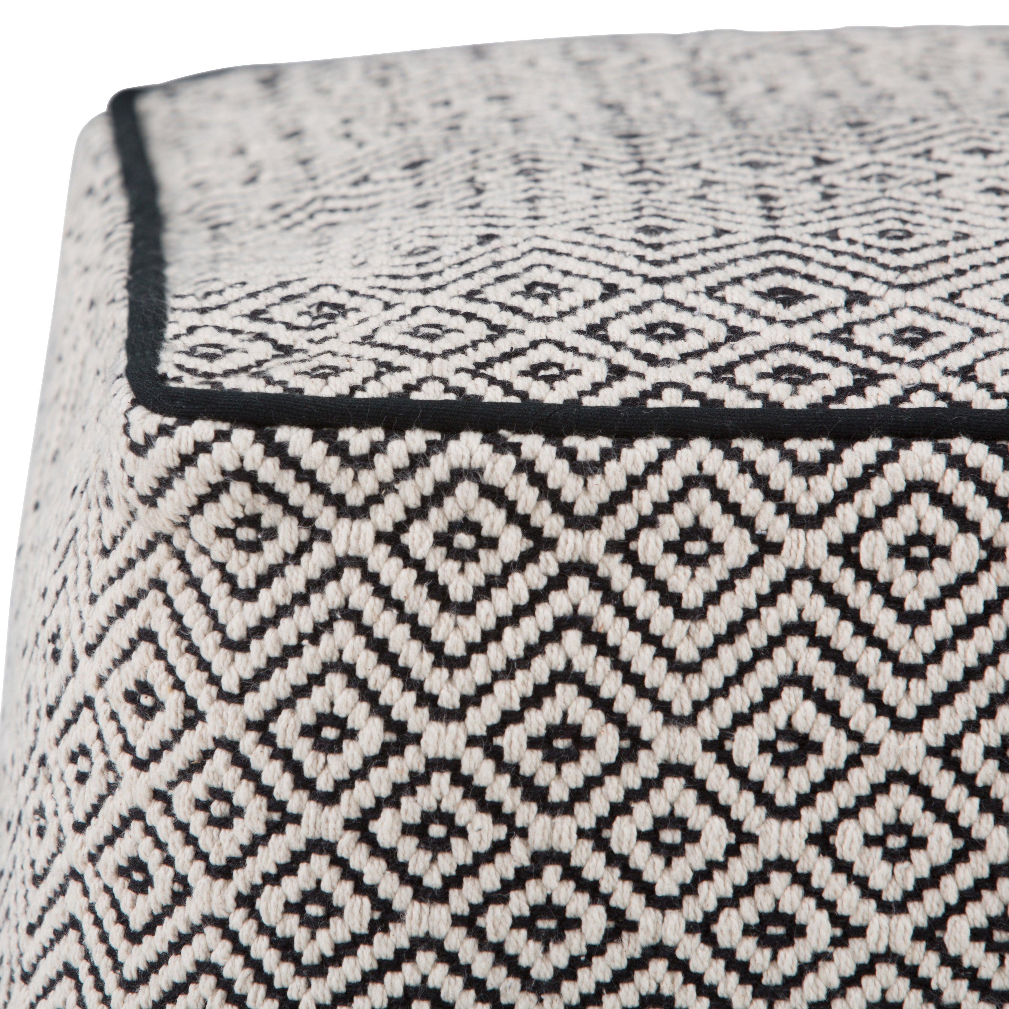 Brynn 18 Inch Wide Square Pouf in Patterned