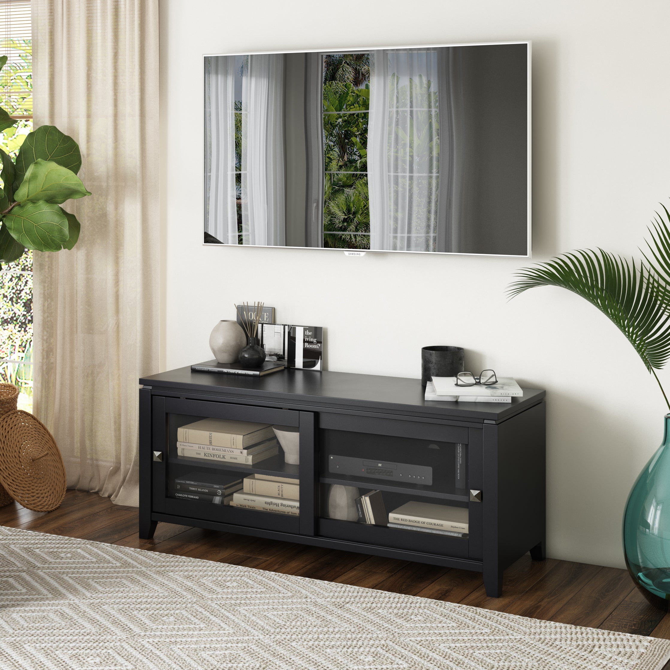 Cosmopolitan 48 Inch Wide Solid Wood TV Stand
