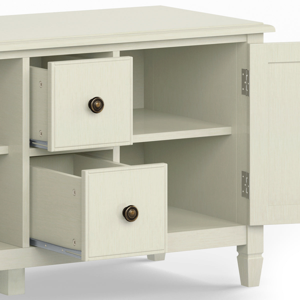 Connaught 72 Inch Wide Solid Wood TV Stand in Antique
