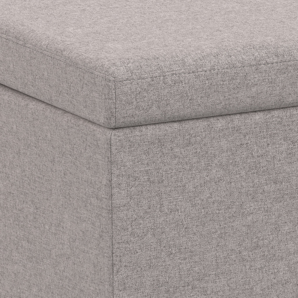 Avalon 54 Inch Wide Extra Large Storage Ottoman Bench in Cloud