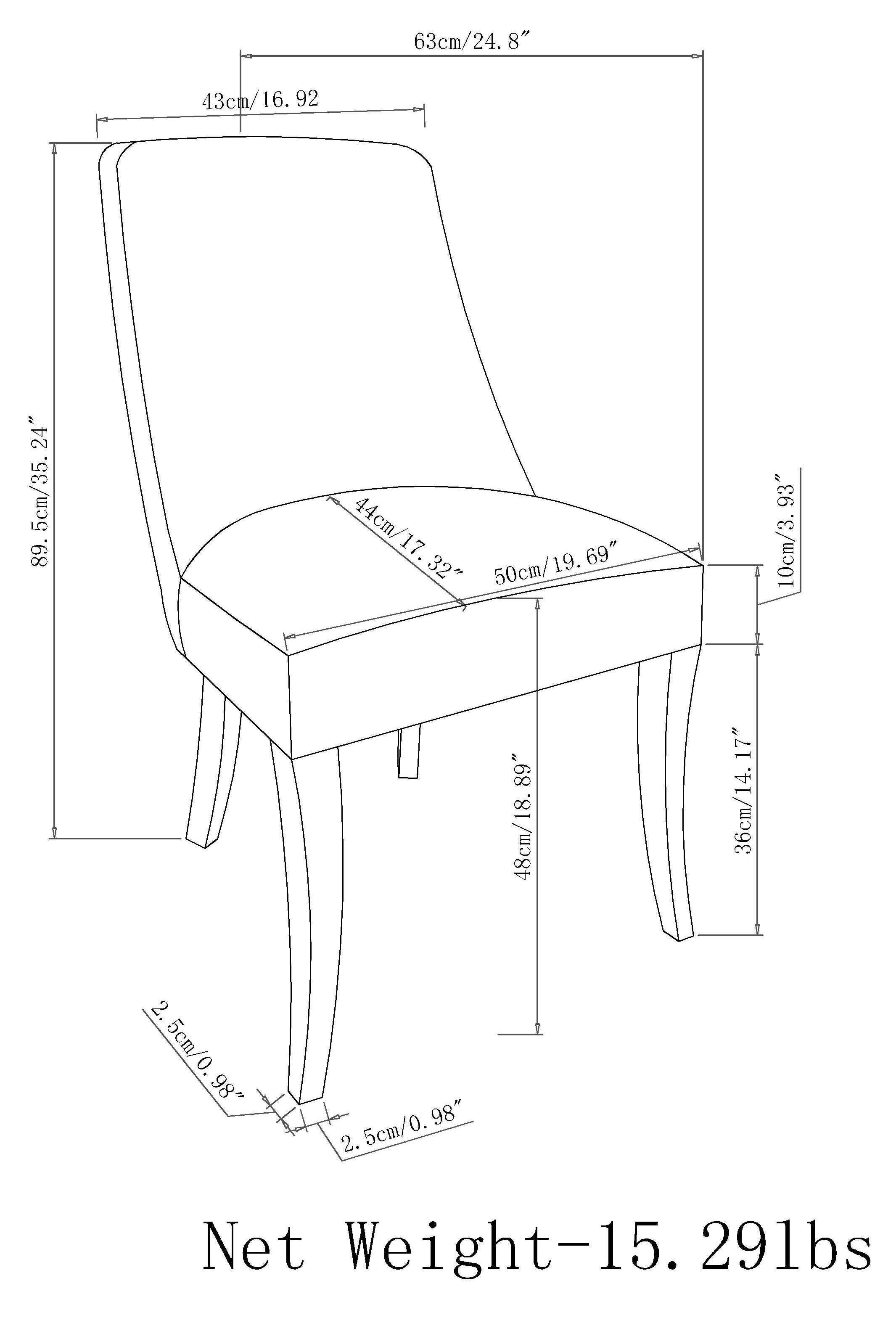 Walden Deluxe Dining Chair Set of 2