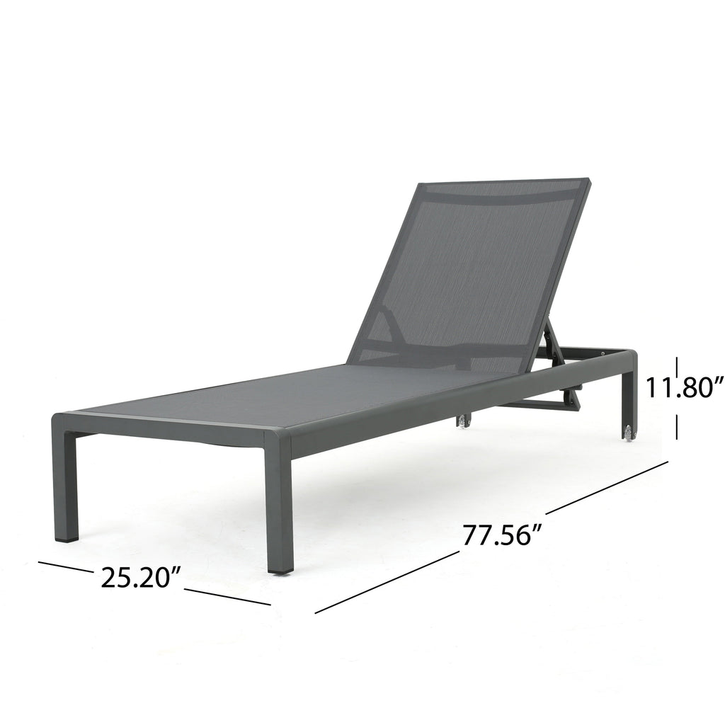 Cape Coral KD Chaise Lounge Grey (Set of 2)