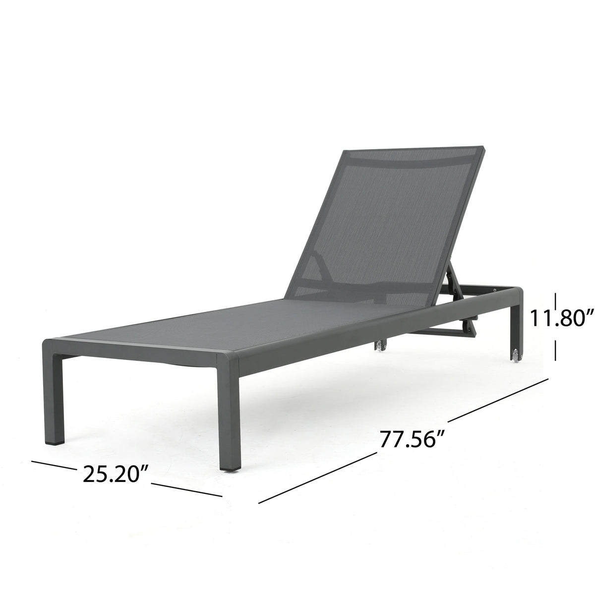Cape Coral KD Chaise Lounge Grey (Set of 2)