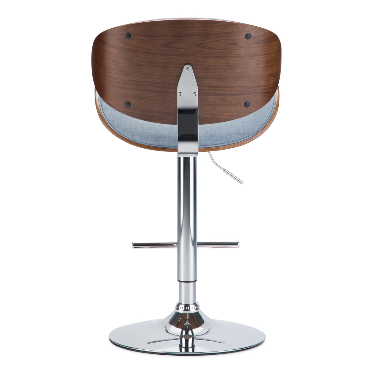 Marana 37–45 Inch Seat Height Bentwood Adjustable Swivel Bar Stool in Denim