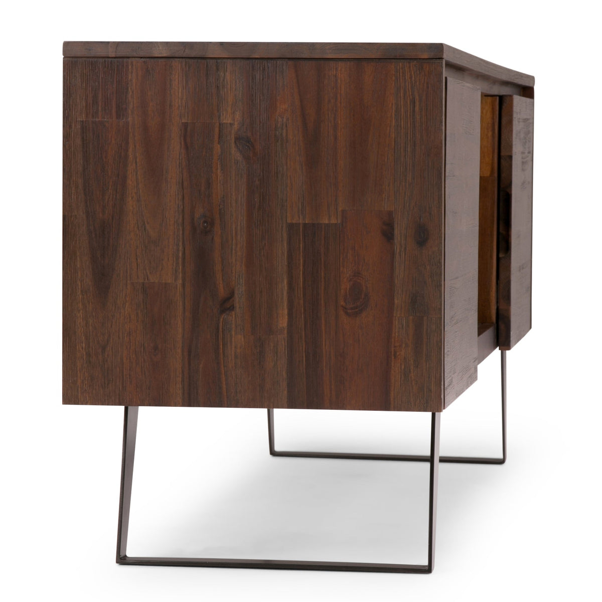 Lowry 63 Inch Wide Solid Wood TV Stand in Distressed