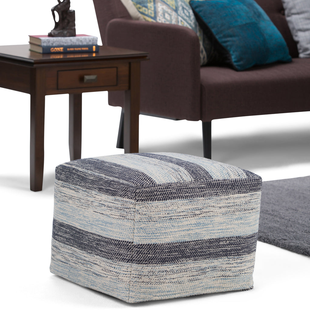 Clay 18 Inch Wide Square Pouf