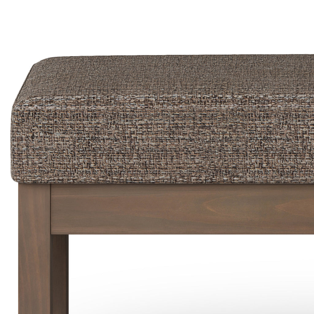 Milltown 44 Inch Wide Solid Wood Large Ottoman Bench in Mink