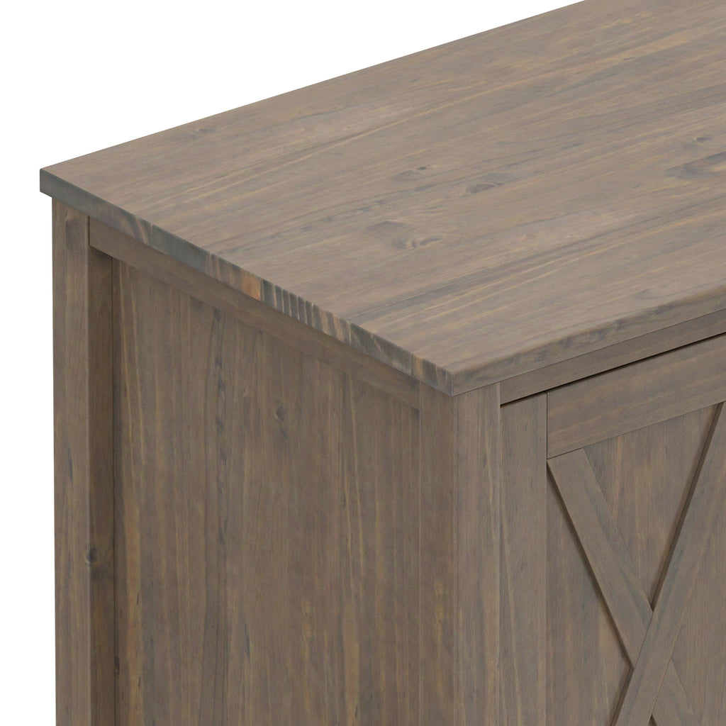 Ela 72 Inch Wide Solid Wood TV Stand in Smokey