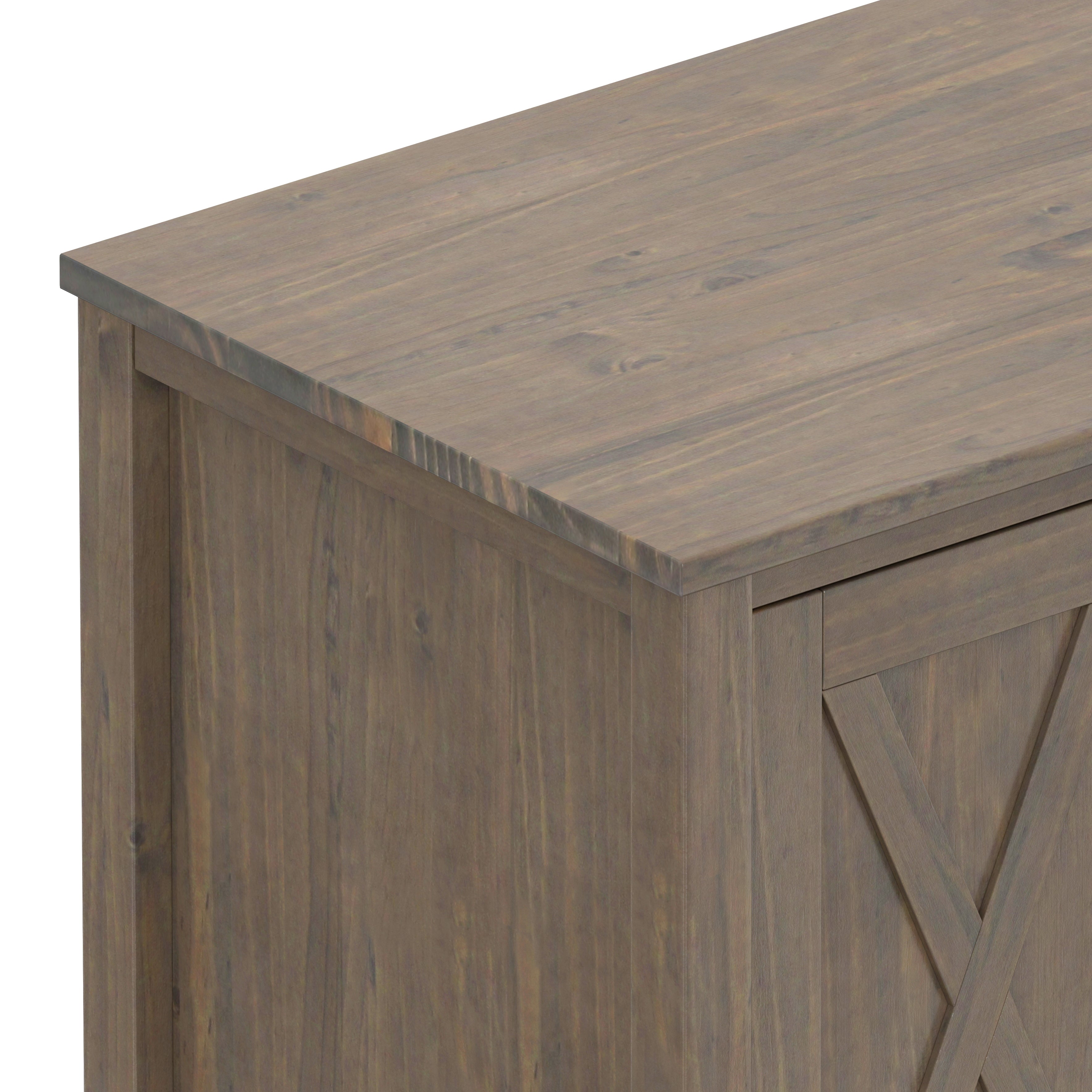 Ela 72 Inch Wide Solid Wood TV Stand in Smokey