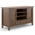 Warm Shaker 47 Inch Wide Solid Wood TV Stand in Rustic