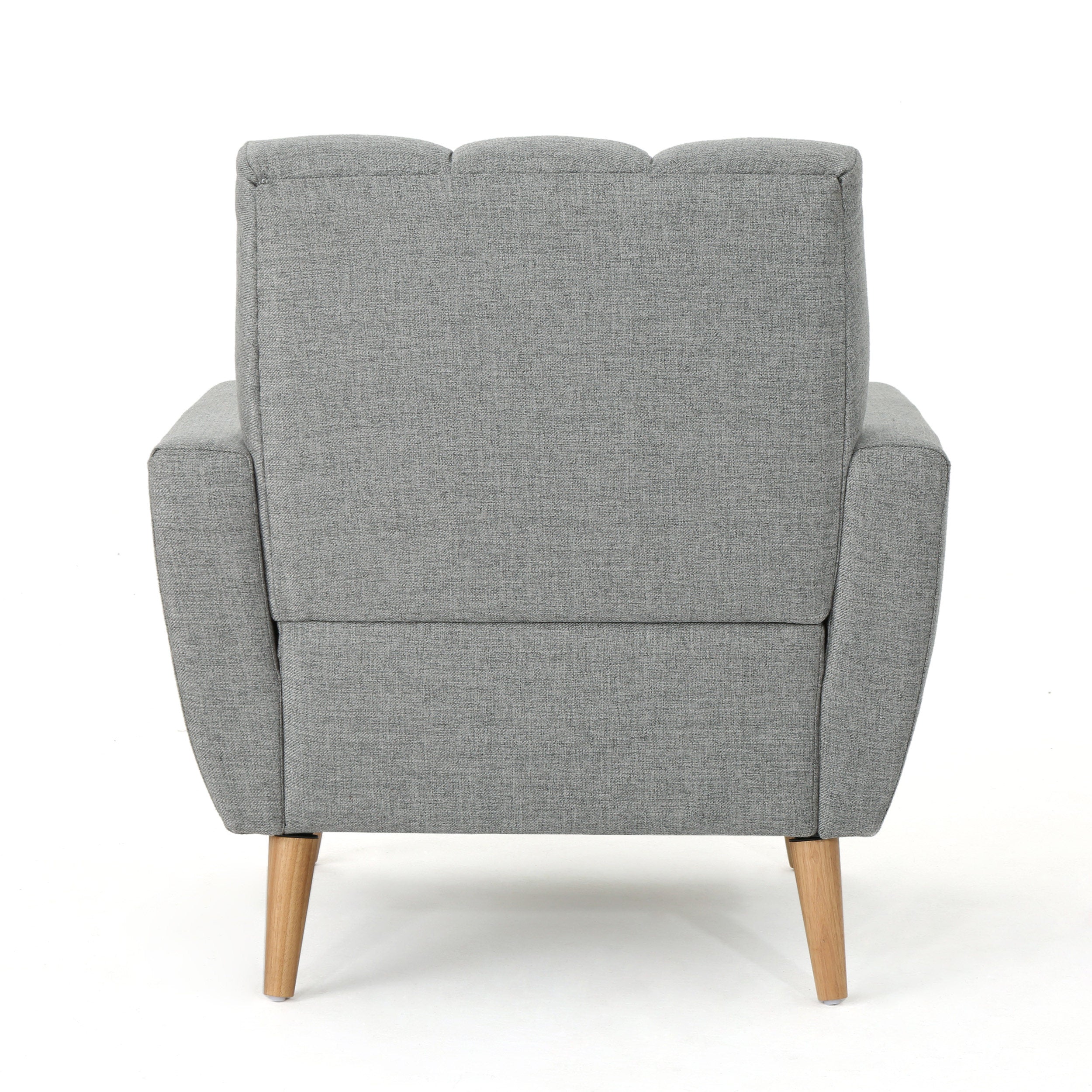 Mid Century Fabric Channel Stitch Club Chair
