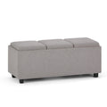 Avalon 42 Inch Wide Storage Ottoman in Cloud