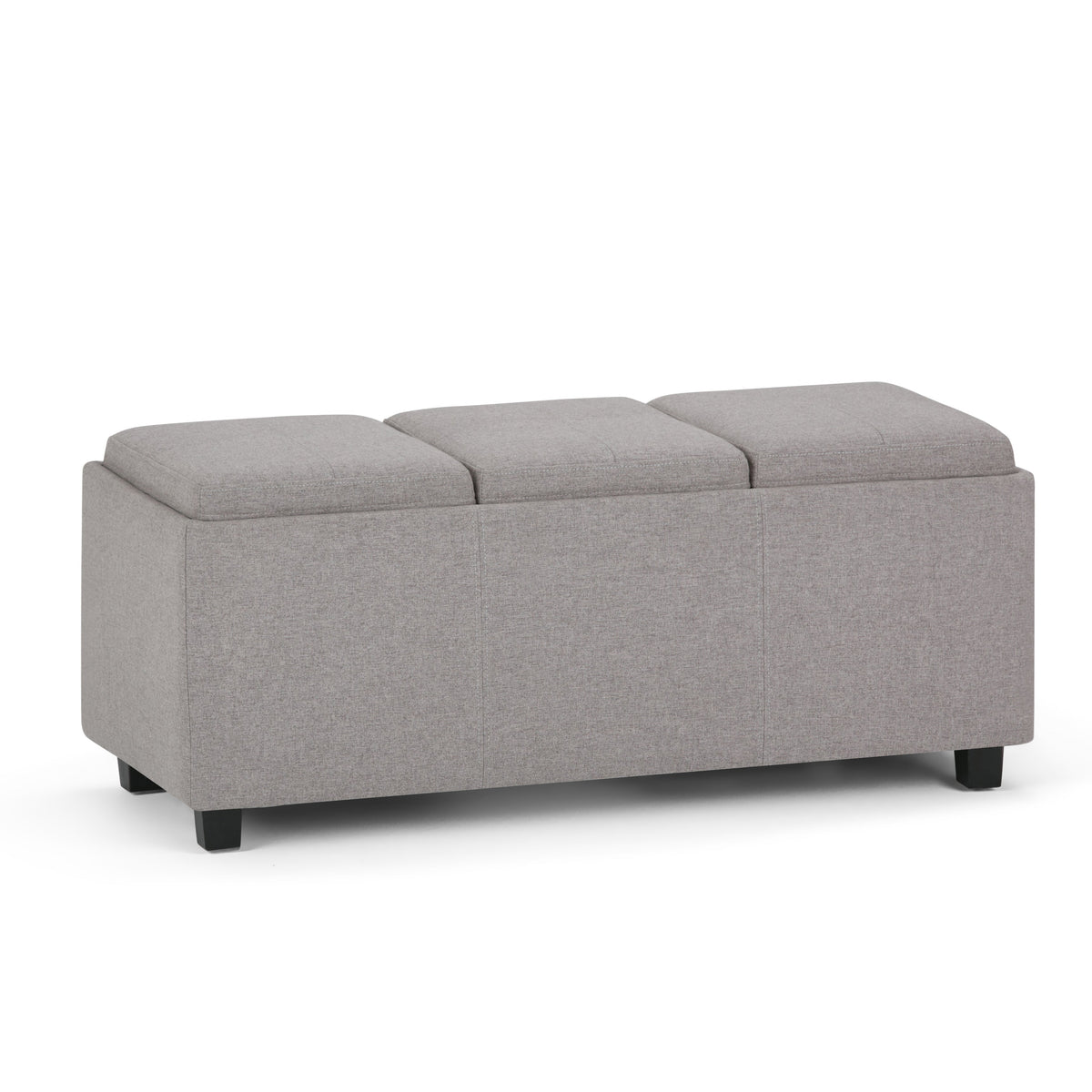 Avalon 42 Inch Wide Storage Ottoman in Cloud