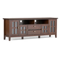 Artisan 72 Inch Wide Solid Wood TV Stand in Russet