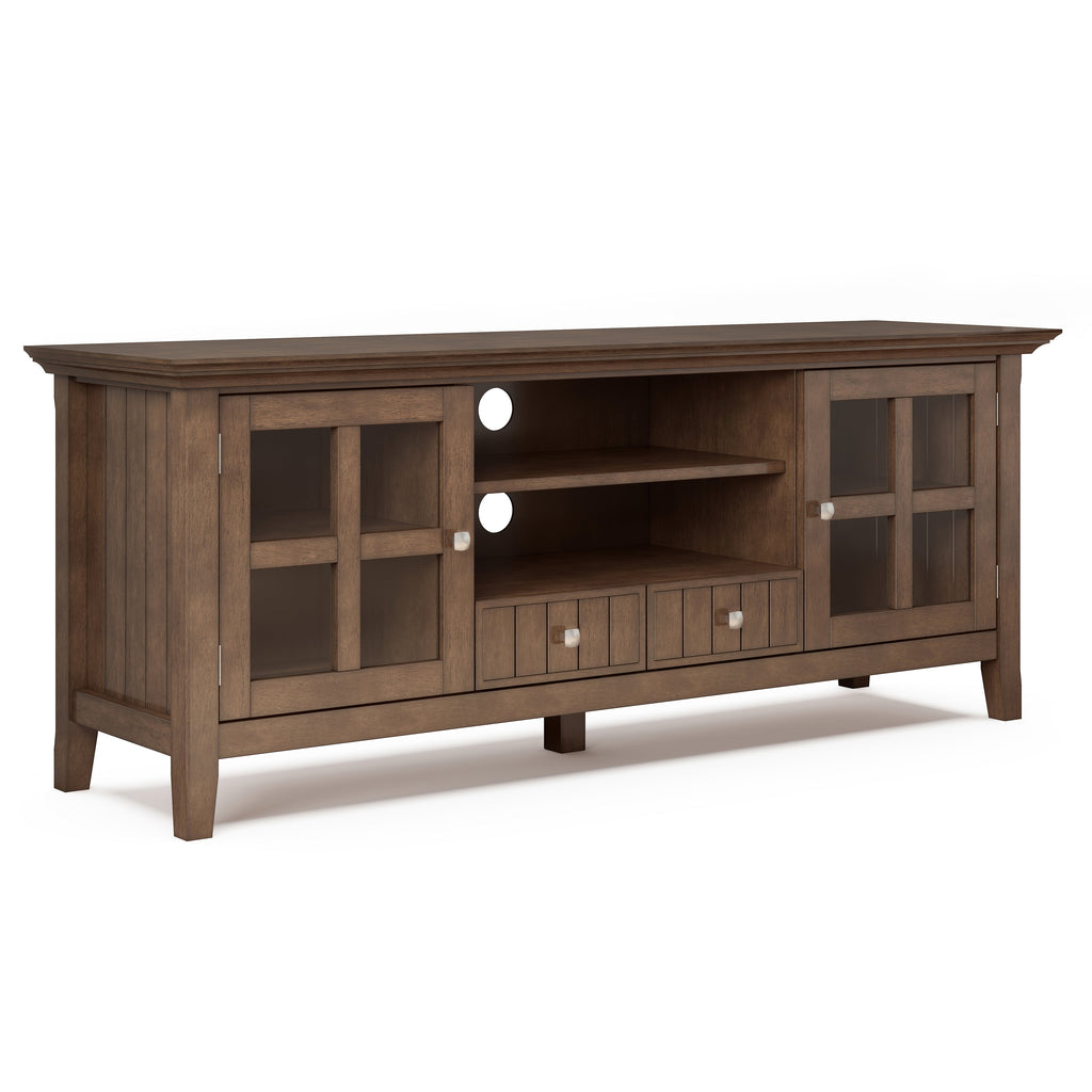 Acadian 60 Inch Wide Solid Wood TV Stand in Rustic
