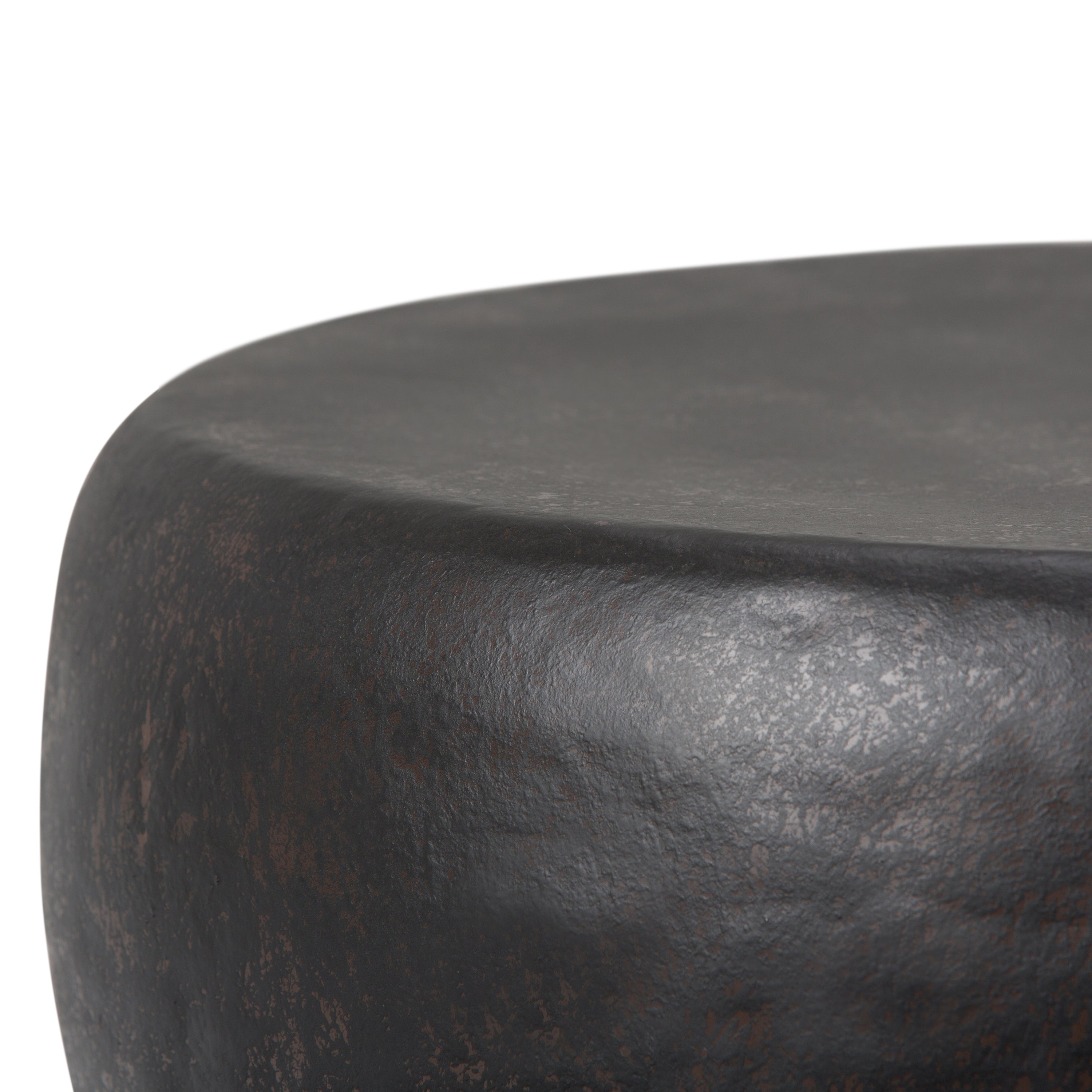 Garvy 22 Inch Wide Metal Side Table in Rustic Bronze