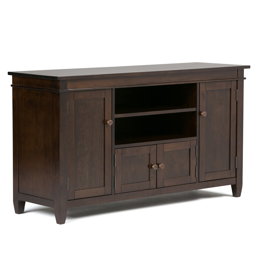 Carlton 54 Inch Wide Solid Wood TV Stand in Tobacco