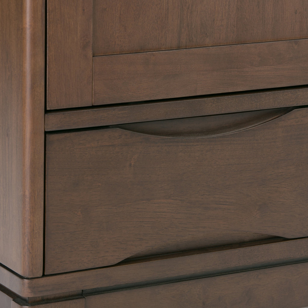 Harper 48 Inch Wide Solid Hardwood Mid-Century Modern Medium Storage Cabinet
