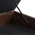 Owen 36 Inch Wide Square Coffee Table Storage Ottoman in Distressed Chestnut