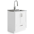 Reed Deluxe 28" Laundry Cabinet with Pull-Out Faucet and Stainless Steel Sink