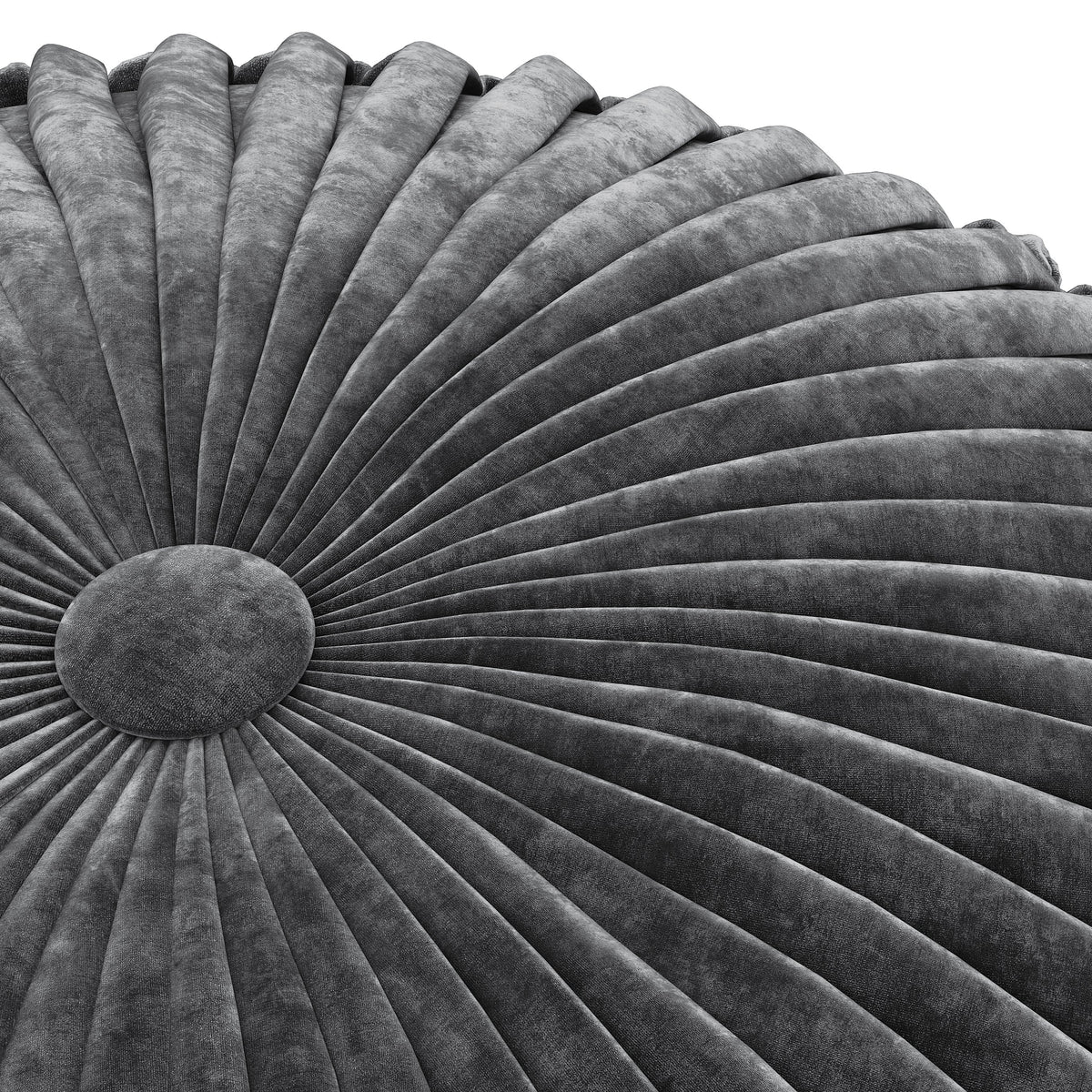 Renee 20 Inch Wide Round Pouf in Dark