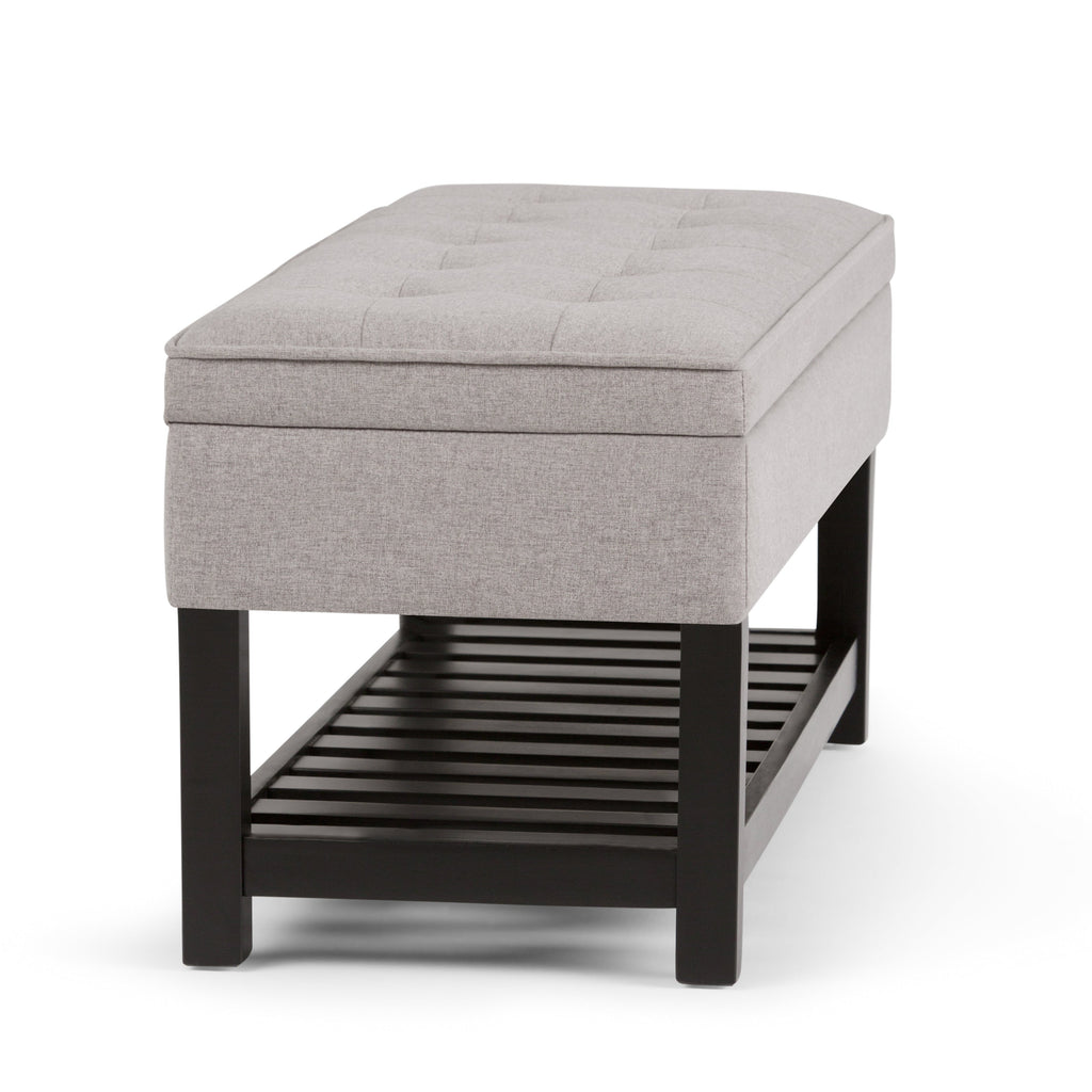 Cosmopolitan Storage Ottoman Bench with Open Bottom - Cloud