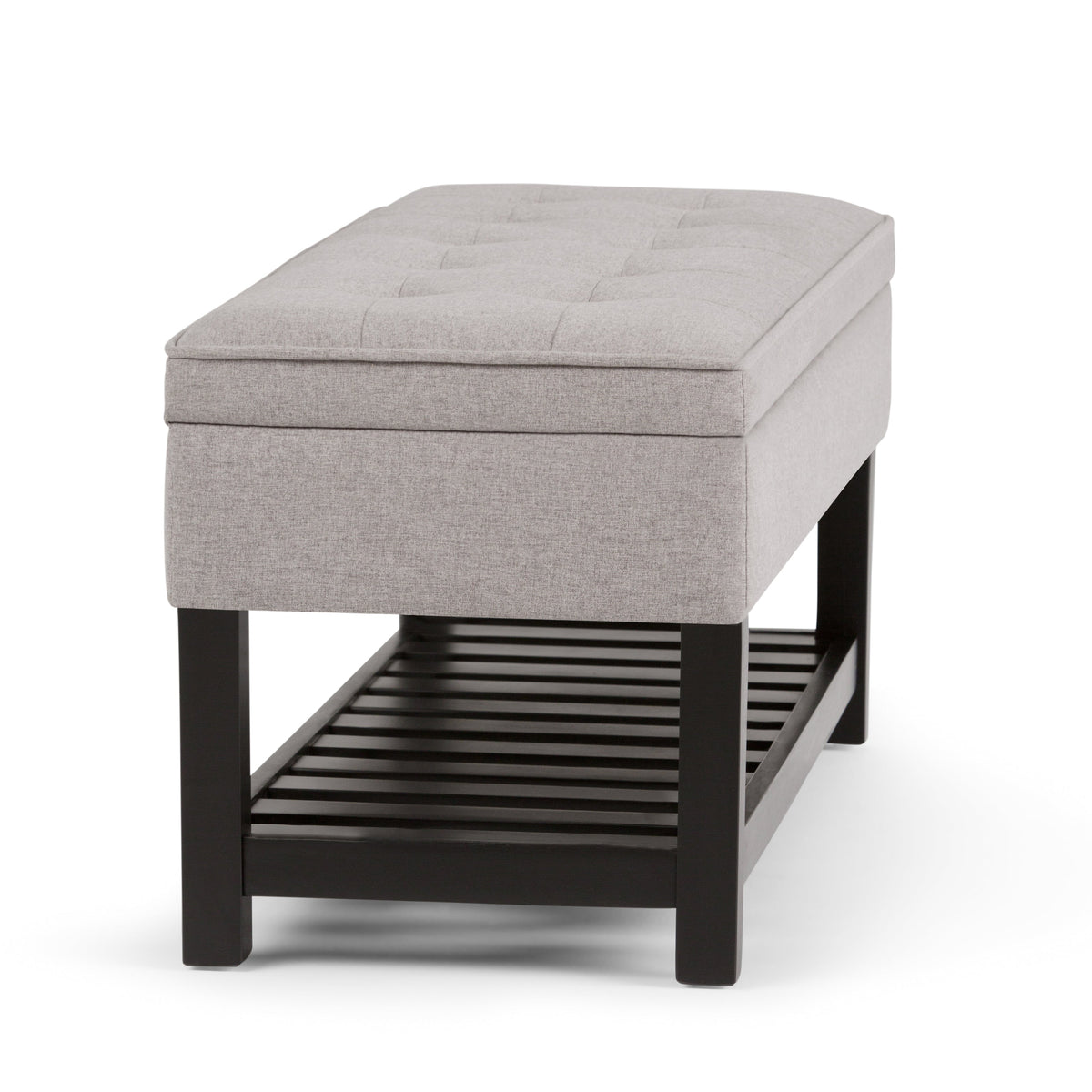 Cosmopolitan Storage Ottoman Bench with Open Bottom - Cloud