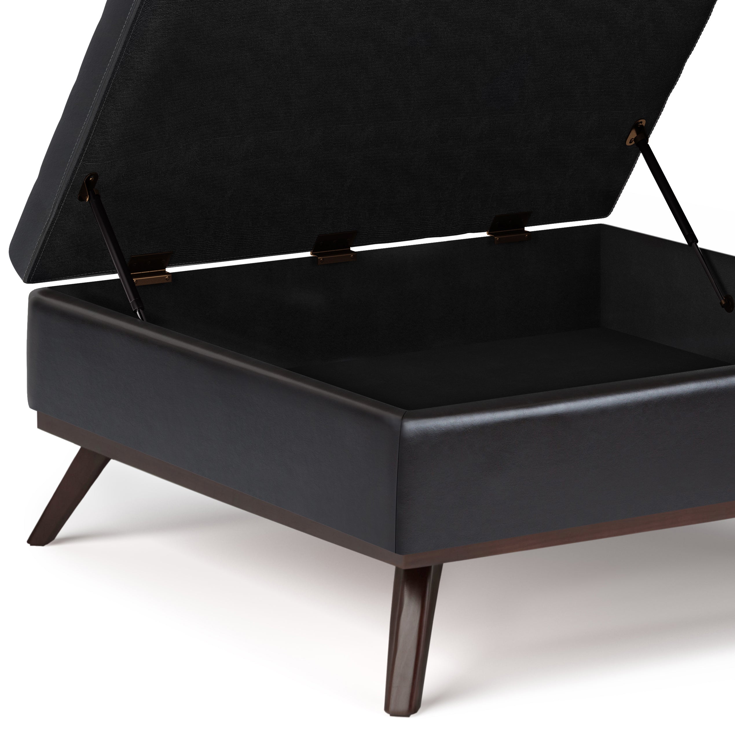 Owen 36 Inch Wide Square Coffee Table Storage Ottoman in Tanners