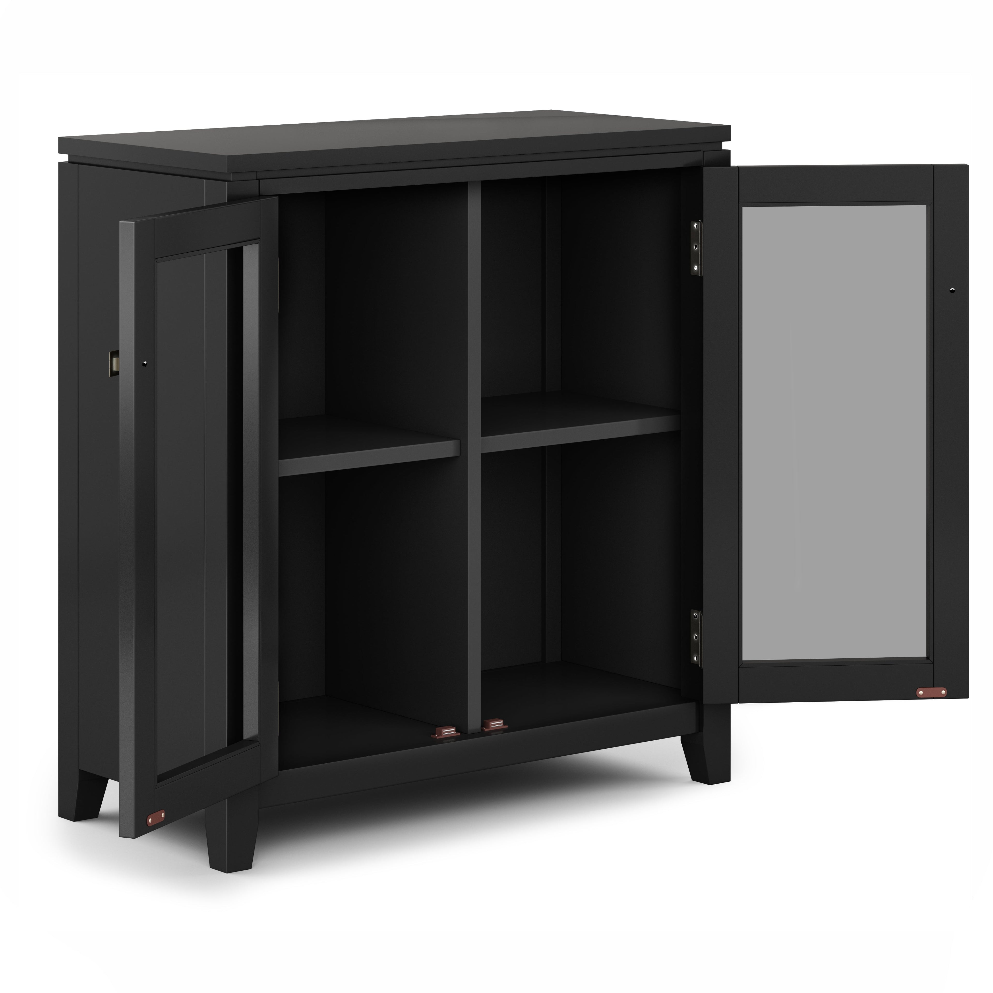 Cosmopolitan 30 Inch Wide Solid Wood Low Storage Cabinet
