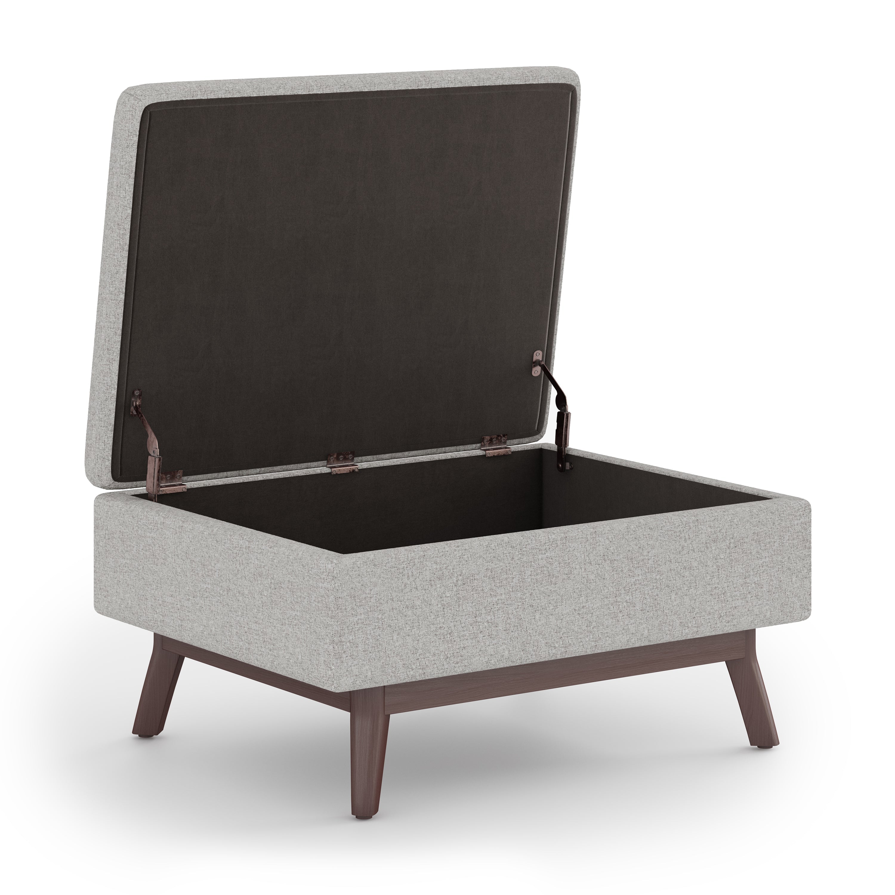 Owen 34 Inch Wide Coffee Table Storage Ottoman in Cloud