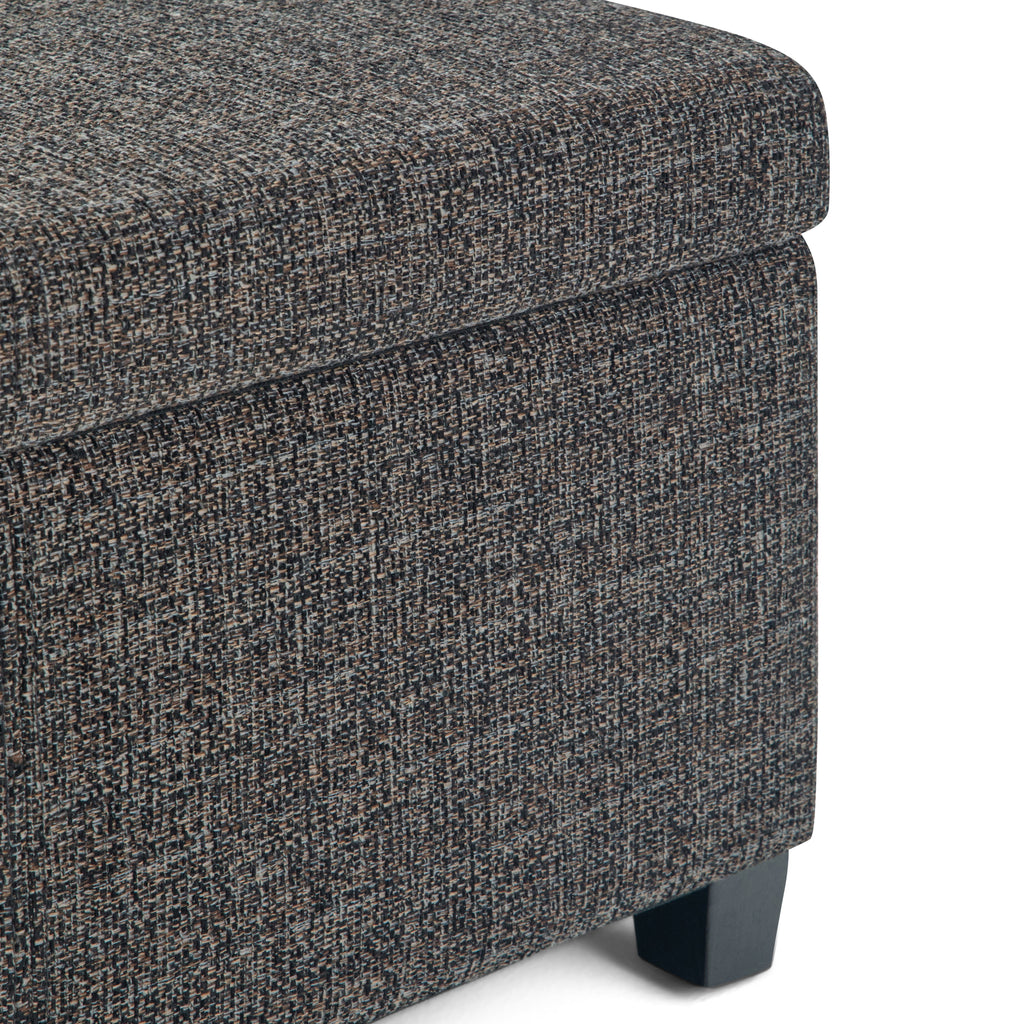 Avalon 48 Inch Wide Storage Ottoman Bench in Dark