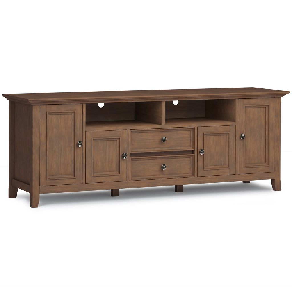 Amherst 72 Inch Wide Solid Wood TV Stand in Rustic