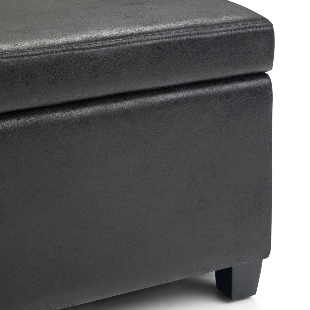 Avalon 48 Inch Wide Storage Ottoman Bench in Distressed