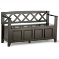Amherst Solid Wood Entryway Storage Bench in Hickory