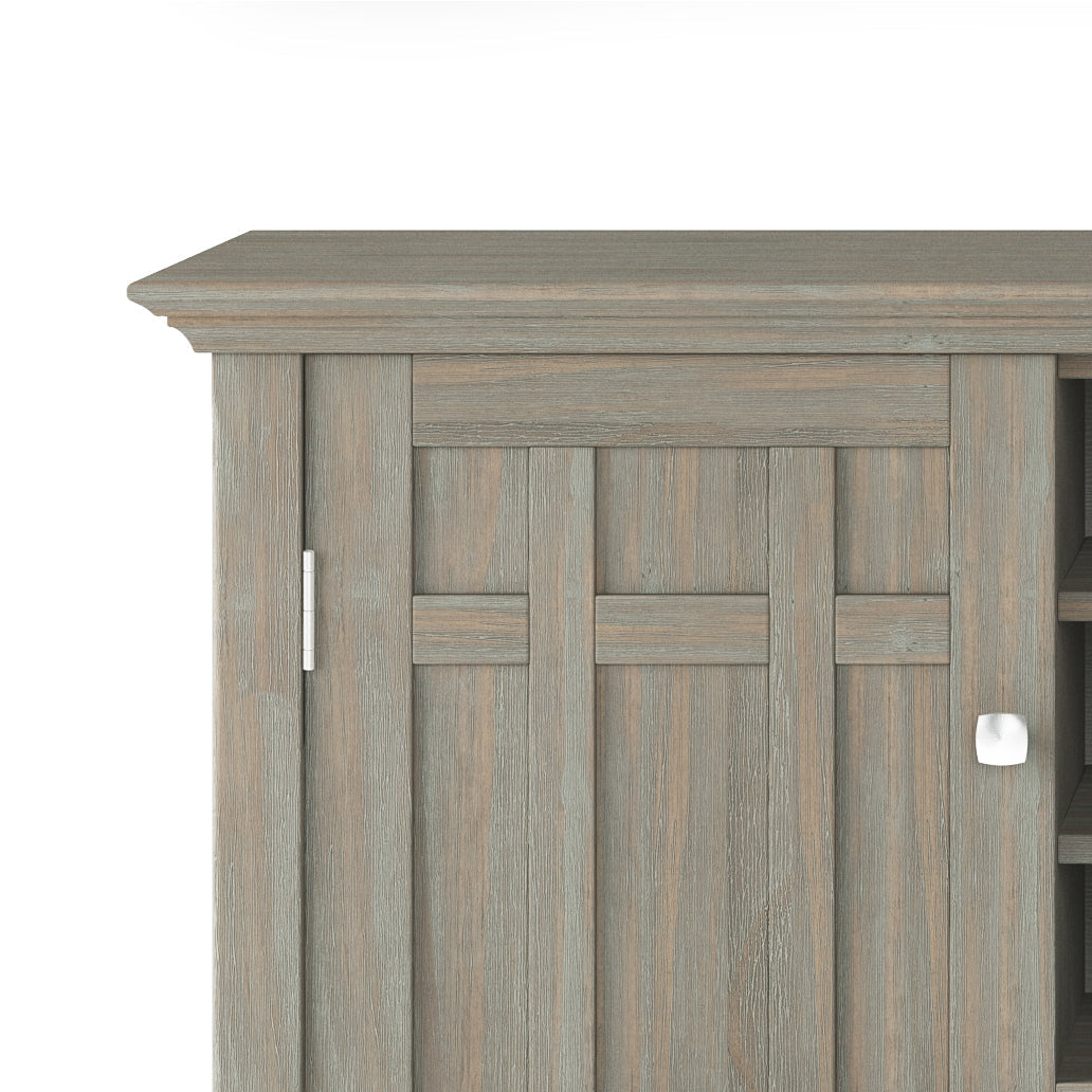 Bedford 54 Inch Wide Solid Wood Sideboard Buffet and Wine Rack