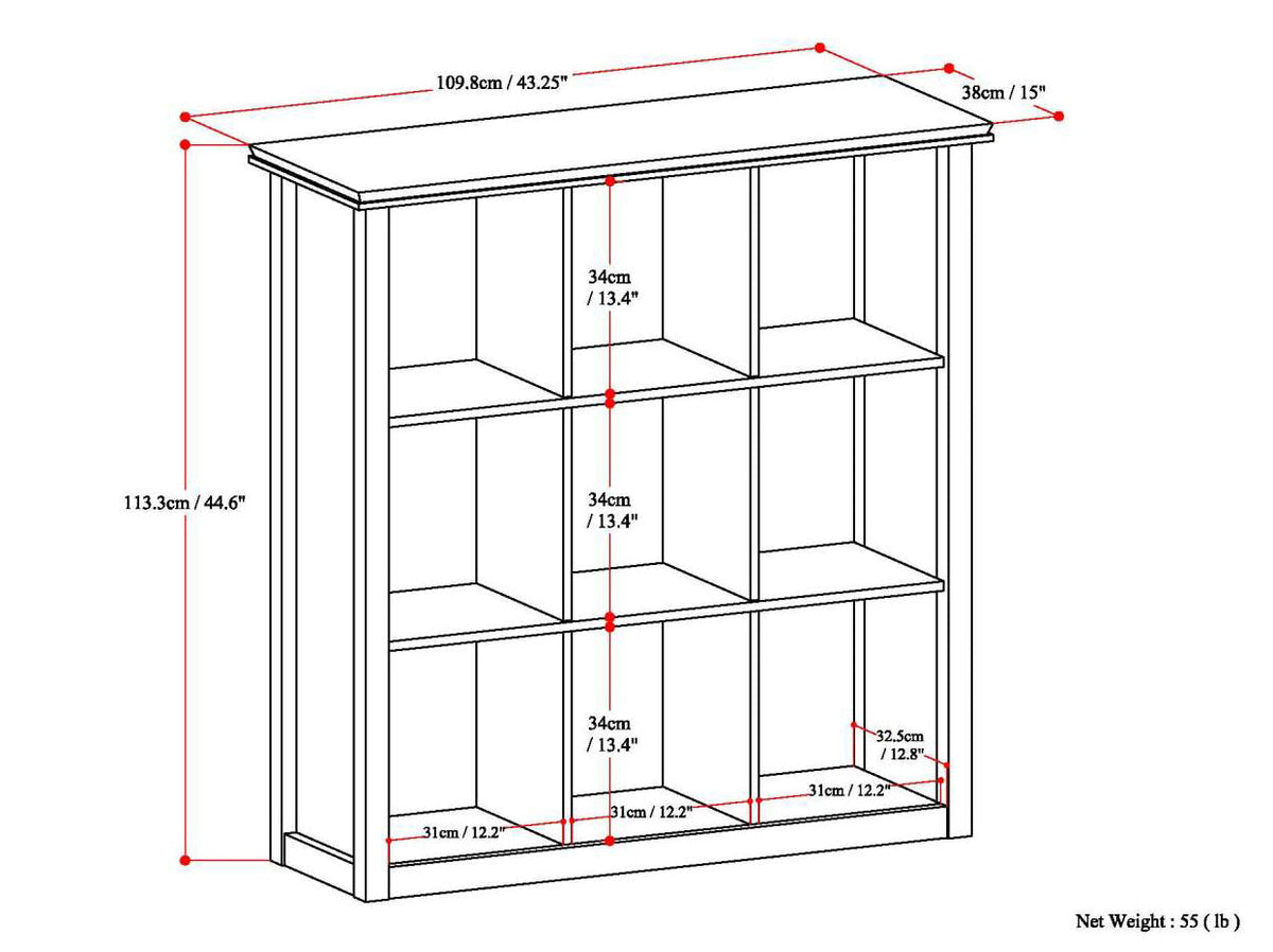 Artisan 9 Cube Bookcase and Storage Unit