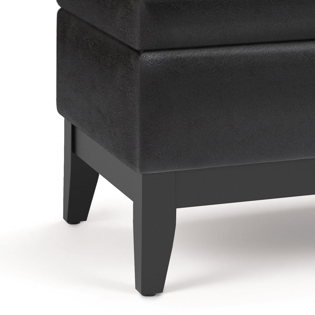 Oregon 42 Inch Wide Storage Ottoman Bench With Tray