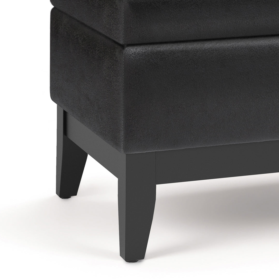 Oregon 42 Inch Wide Storage Ottoman Bench With Tray