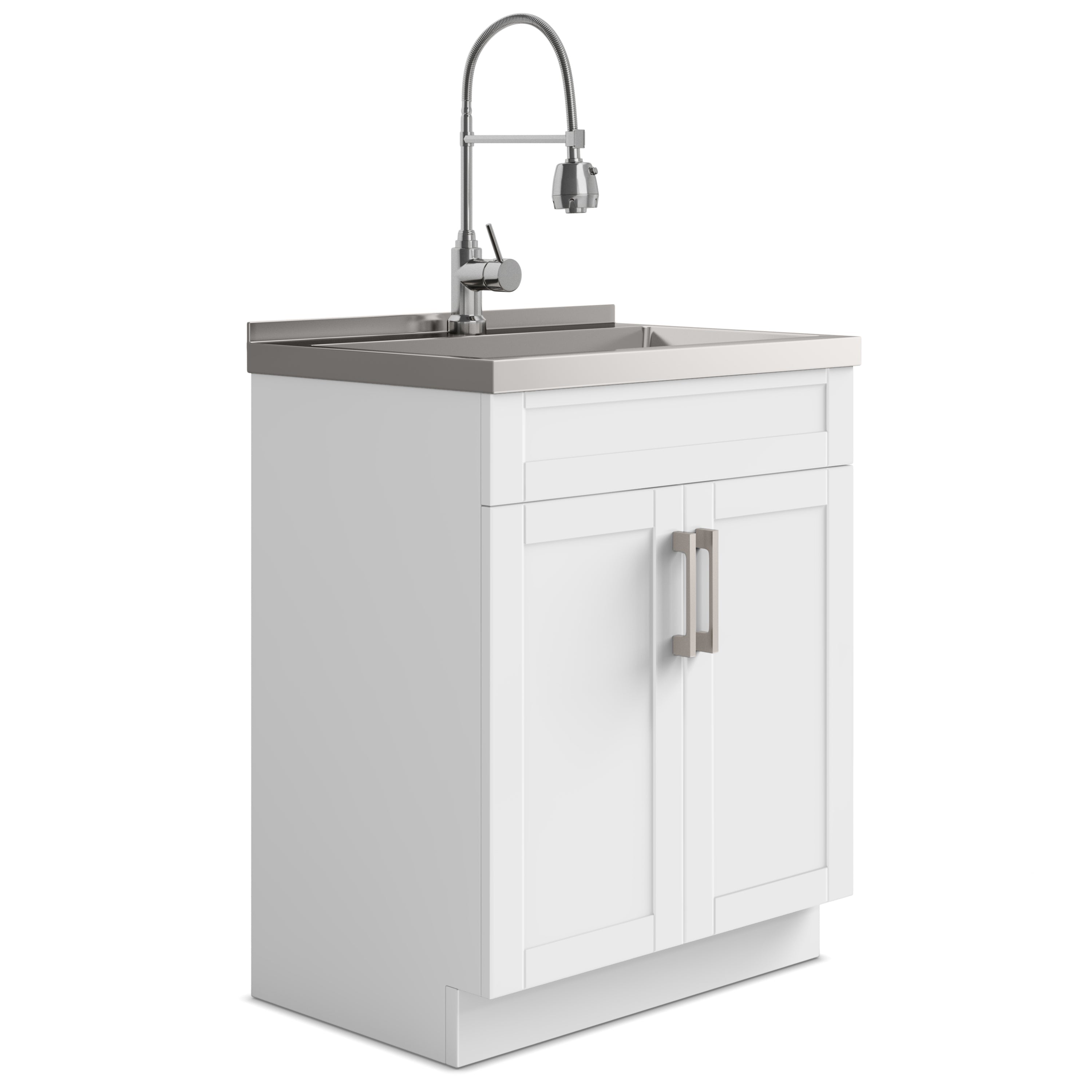 Hennessy Deluxe 28" Laundry Cabinet with Faucet and Stainless Steel Sink