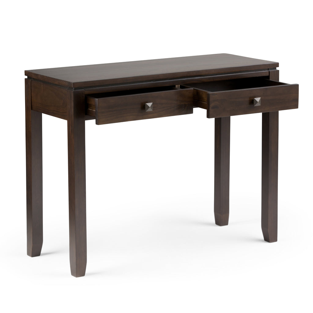 Cosmopolitan 38 Inch Wide Solid Wood Console Sofa Table in Mahogany