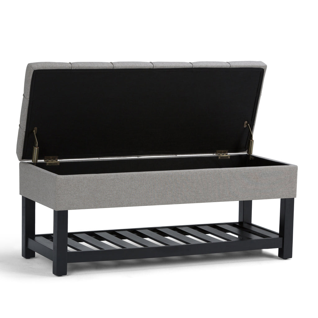 Saxon Storage Ottoman Bench - Dove